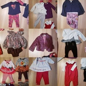 21+ Piece Fall and Winter Baby Girl Bundle